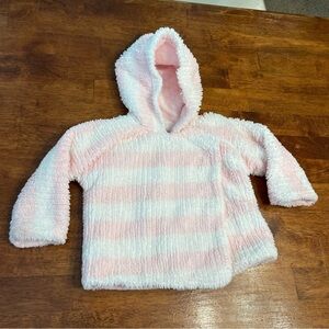 So soft American Widgeon Pink white Fuzzy Jacket swing coat size 24 months